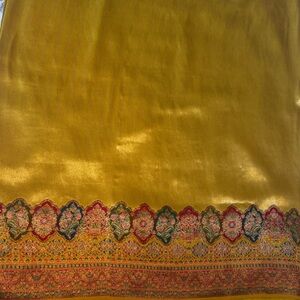 Gold and Multicolor Patterned Fabric
